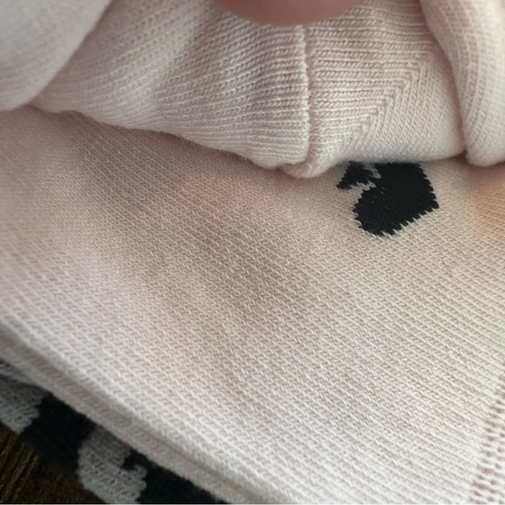 Kate Spade 3-Pack Women’s Black and Pink Crew Socks Cheetah Print, Spade NWT
